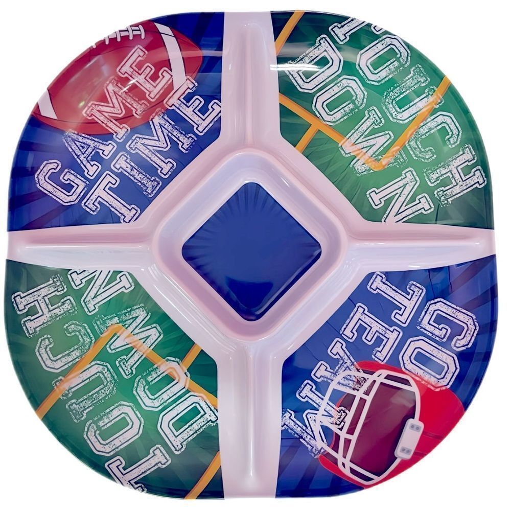 NWT 5 COMPARTMENT APPETIZER FOOTBALL TRAY 🥳